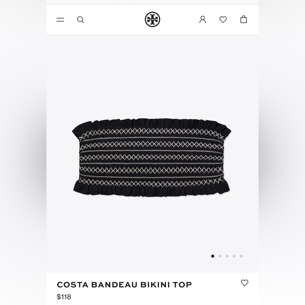 Tory Burch Costa Bandeau Bikini Top